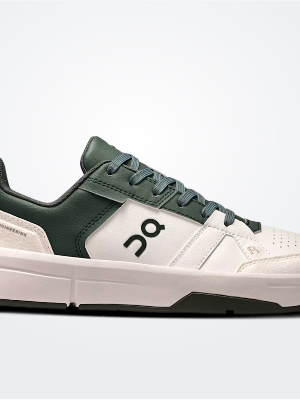 On Cloud-Style Women's Sneakers in Forest Green and White